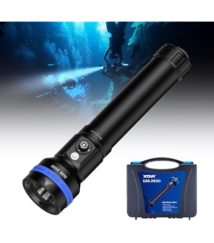 Amazon.co.jp: XTAR ダイビングライト D40 ZOOM KIT 1600ルーメン 水深